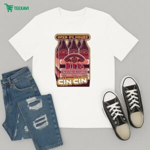 Open 24 Hours Birra Nastro Azzurro Cin Cin Wituka T-Shirt