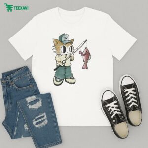 Out Fishing Cat K45ink T-Shirt