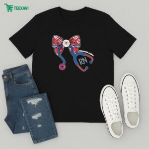 Philadelphia Phillies Nurse Rn Stethoscope Bow T-Shirt