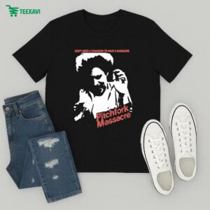 Puppet Combo Don’t Need A Chainsaw To Have A Massacre Pitchfork Massacre T-Shirt