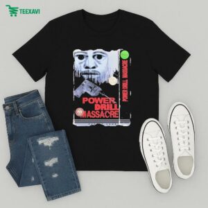 Puppet Combo The Power Power Drill Massacre Horror Police Sketch Vhs T-Shirt