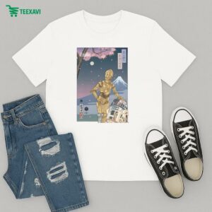 R2-d2 And C-3po Star Wars Celebration Japan 2025 Badge Art Final Reveal Characters T-Shirt