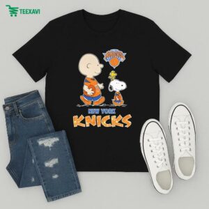 Snoopy And Charlie Brown The Peanuts New York Knicks T-Shirt