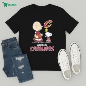 Snoopy And Charlie Brown The Peanuts X Cleveland Cavaliers T-Shirt