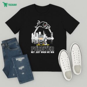 Snoopy And Charlie Brown The Peanuts X Penrith Panthers Forever Not Just When We Win Skyline T-Shirt