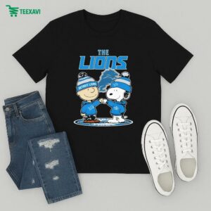 Snoopy And Charlie Brown The Peanuts X The Go Detroit Lions T-Shirt