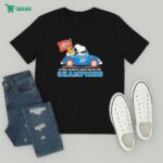 Snoopy And Woodstock The Peanuts Driving Car National Basketball Association 2024 2025 Champions Trophy T-Shirt