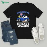 Snoopy And Woodstock The Peanuts X Chicago Cubs Joe Cool Car T-Shirt