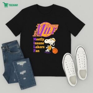 Snoopy Los Angeles Milf Mostly Insane Lakers Fan T-Shirt