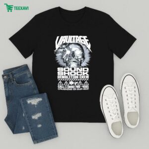 Space Laces Vaultage Sound Shock Demolition Crew Crushing Is Our Biz Skull T-Shirt