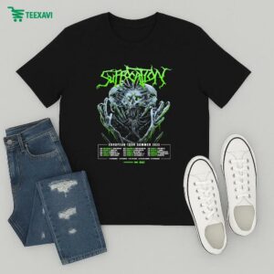Suffocation European Tour Summer 2025 Start In Saint Maurice Fr On August 3 2025 T-Shirt