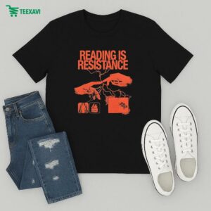 Sunnys Book Truck Reading Is Resistance Hands T-Shirt