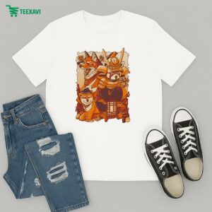 Tenhun Orange Fuzz T-Shirt