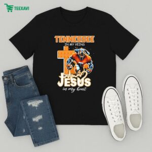 Tennessee Volunteers In My Veins Jesus In My Heart Mascot T-Shirt