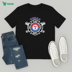 Texas Rangers Fire Dept Firefighters T-Shirt