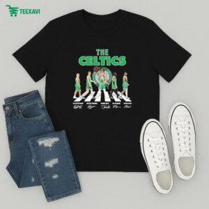 The Boston Celtics Road Abbey Signatures T-Shirt
