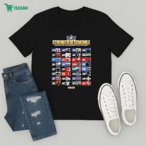 The Strength Of Schedule For Every Team This Season 2025 NFL Schedule All Teams T-Shirt