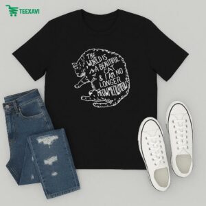 The World Is A Beautiful Place And I Am No Longer Afraid To Die Meow Meow Meow Cat T-Shirt