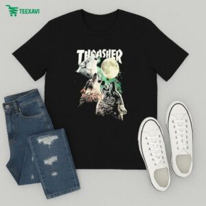 Thrasher Magazine Wolves Moon T-Shirt