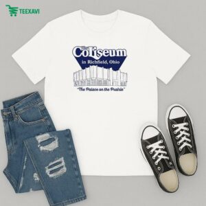 Travis Kelce Wearing The Coliseum In Richfield, Ohio The Palace On The Prairie T-Shirt