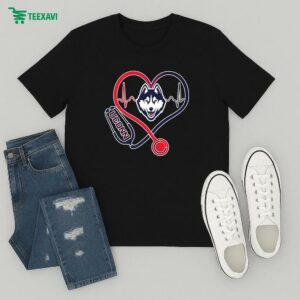 Uconn Huskies Caring Hearts Nurse T-Shirt
