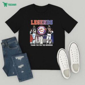 Walter Payton And Steve Mcmichael Legends Thank You For The Memories Chicago Bears Trophy Signatures Skyline T-Shirt