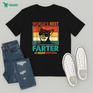 World’s Best Farter I Mean Father Dad Dog Fathers Day Vintage T-Shirt