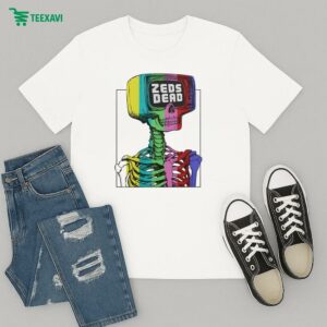 Zeds Dead Test Pattern Skeleton Rainbow T-Shirt