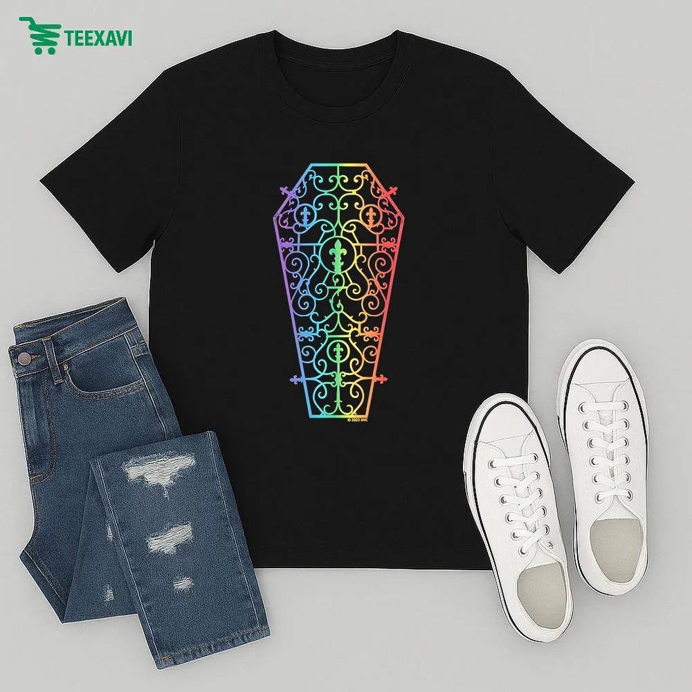 Anne Rice's Interview With The Vampire Love Rainbow Coffin Pride Coffin – T-shirt Anne Rice's Interview With The Vampire Love Rainbow Coffin Pride Coffin – T-shirt