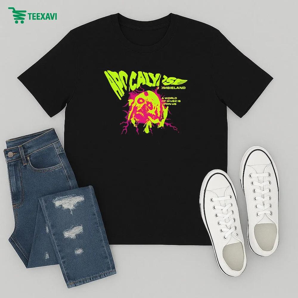 Apocalypse Zombieland A World Of Wubz Is Upon Us Zombie Electric – T-shirt Apocalypse Zombieland A World Of Wubz Is Upon Us Zombie Electric – T-shirt