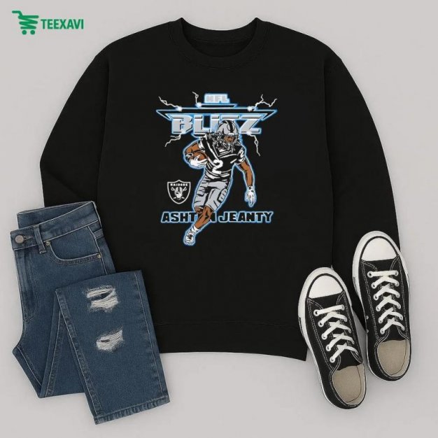 Ashton Jeanty Nfl Blitz Las Vegas Raiders Sweatshirt