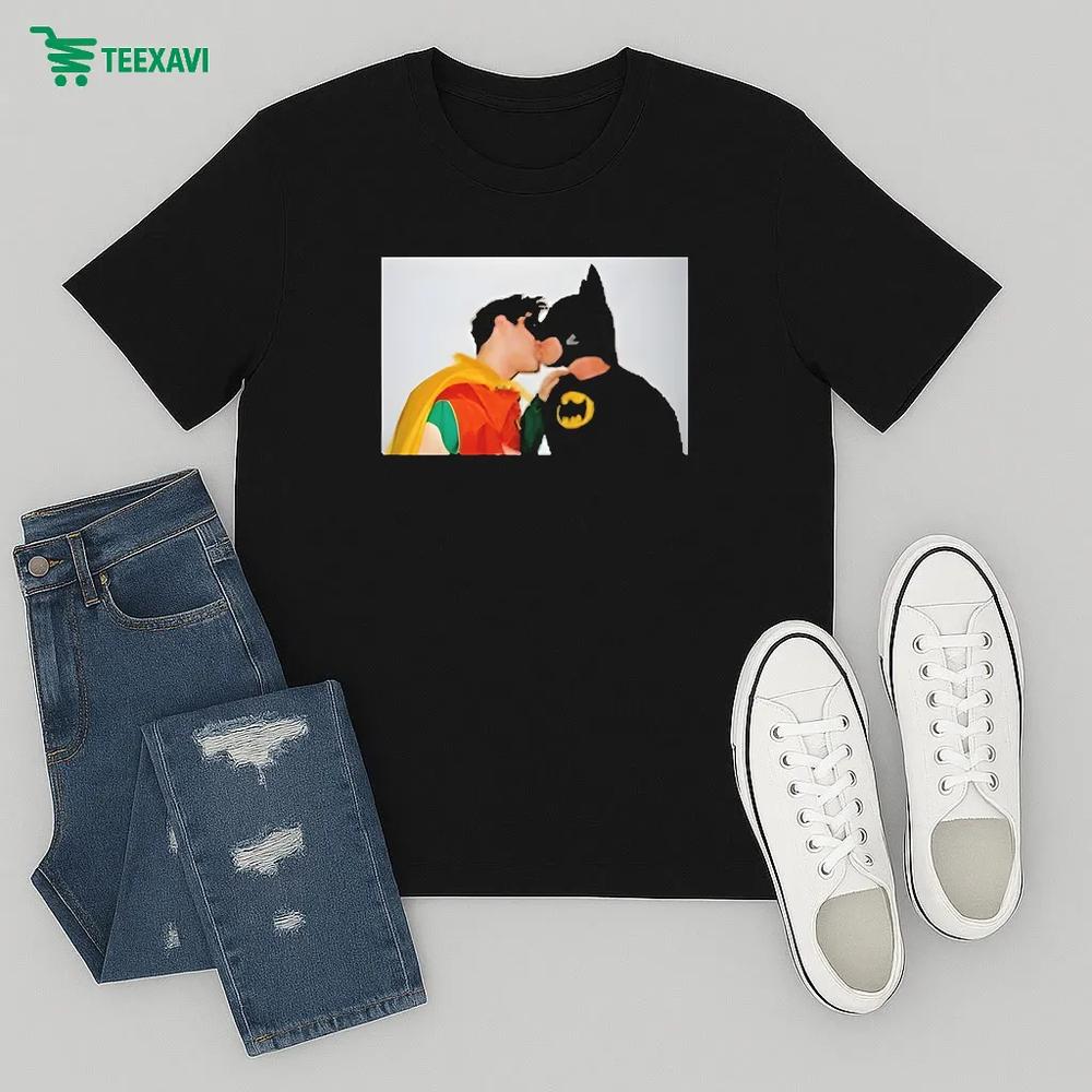 Batman And Robin 1986 Kissing – T-shirt Batman And Robin 1986 Kissing – T-shirt