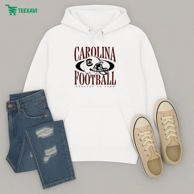 Carolina Gamecock Football Forever To Thee Helmet Logo Hoodie