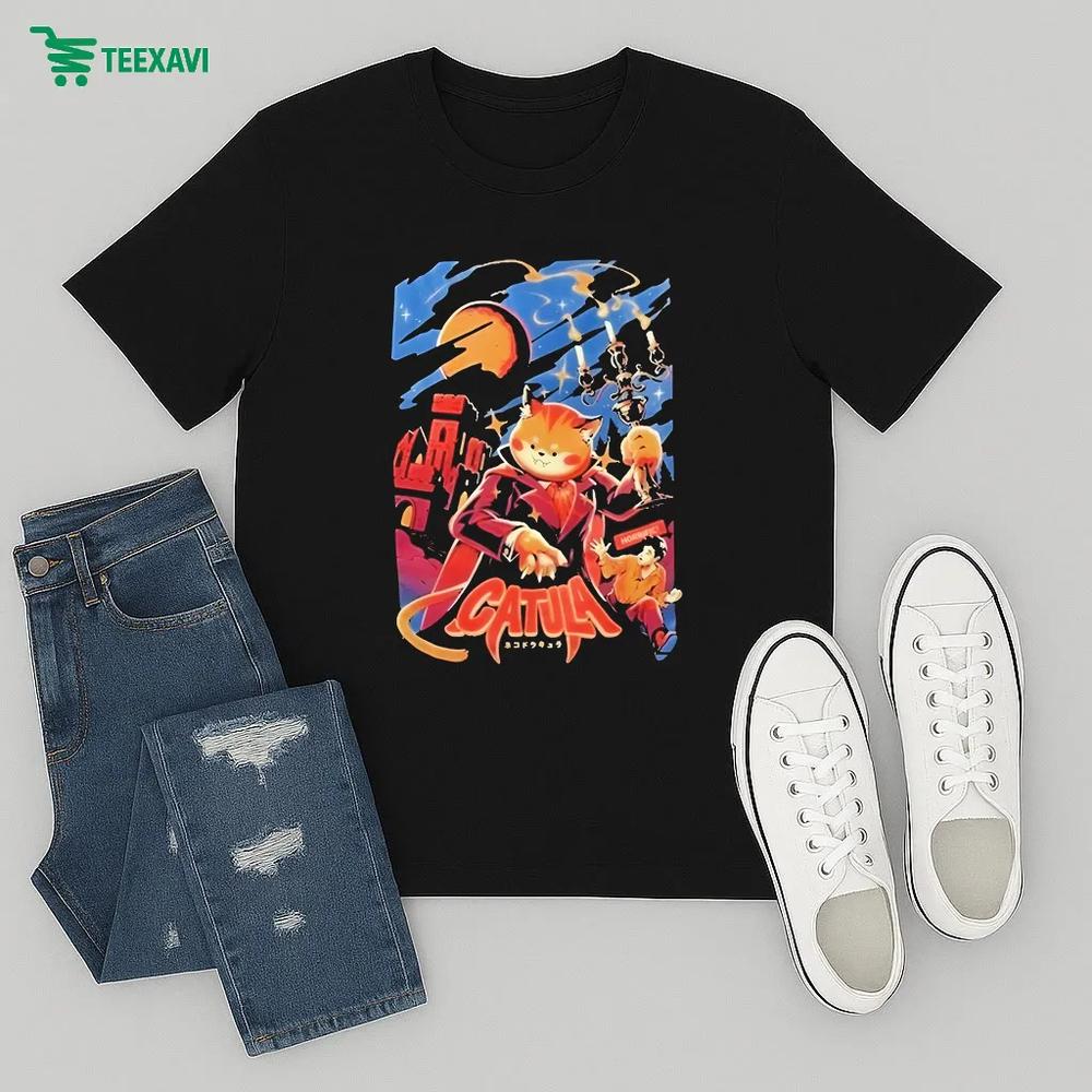 Catula Vampire Anime Cat – T-shirt Catula Vampire Anime Cat – T-shirt