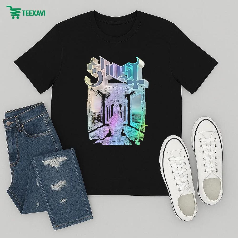Ghost Skeleta Rainbow Foil Hand Numbered Skeletour World Tour 2025 August 9 At Las Vegas Nevada – T-shirt Ghost Skeleta Rainbow Foil Hand Numbered Skeletour World Tour 2025 August 9 At Las Vegas Nevada – T-shirt