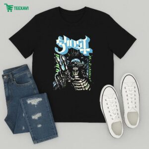 Ghost Skeletour World Tour August 9 2025 At Las Vegas Mgm Grand Garden Arena Cyborg T-Shirt