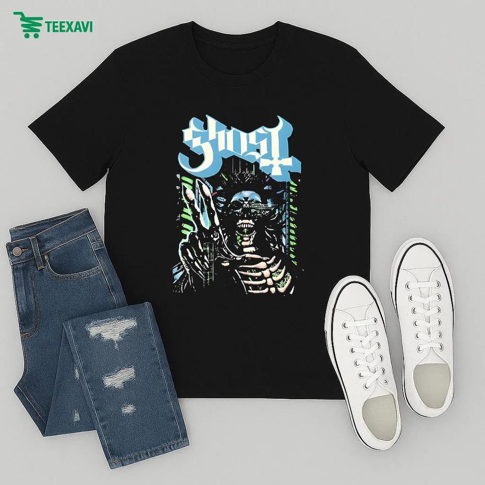 Ghost Skeletour World Tour August 9 2025 At Las Vegas Mgm Grand Garden Arena Cyborg – T-shirt Ghost Skeletour World Tour August 9 2025 At Las Vegas Mgm Grand Garden Arena Cyborg – T-shirt