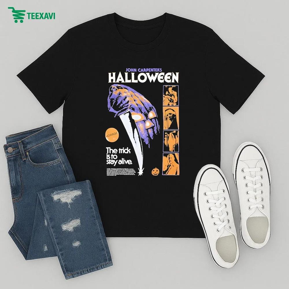John Carpenter's Halloween The Trick Is To Stay Alive – T-shirt John Carpenter's Halloween The Trick Is To Stay Alive – T-shirt