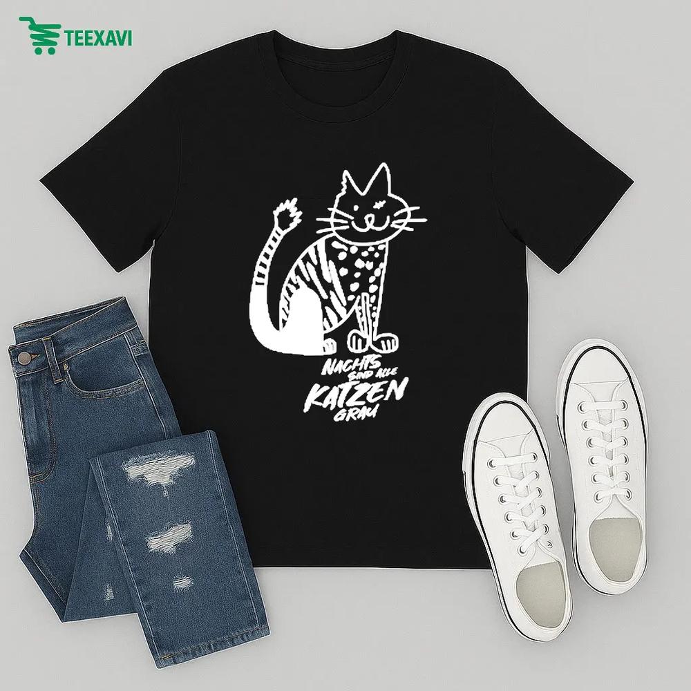 Kerstin Ott Nachts Sind Alle Katzen Grau Cat – T-shirt Kerstin Ott Nachts Sind Alle Katzen Grau Cat – T-shirt