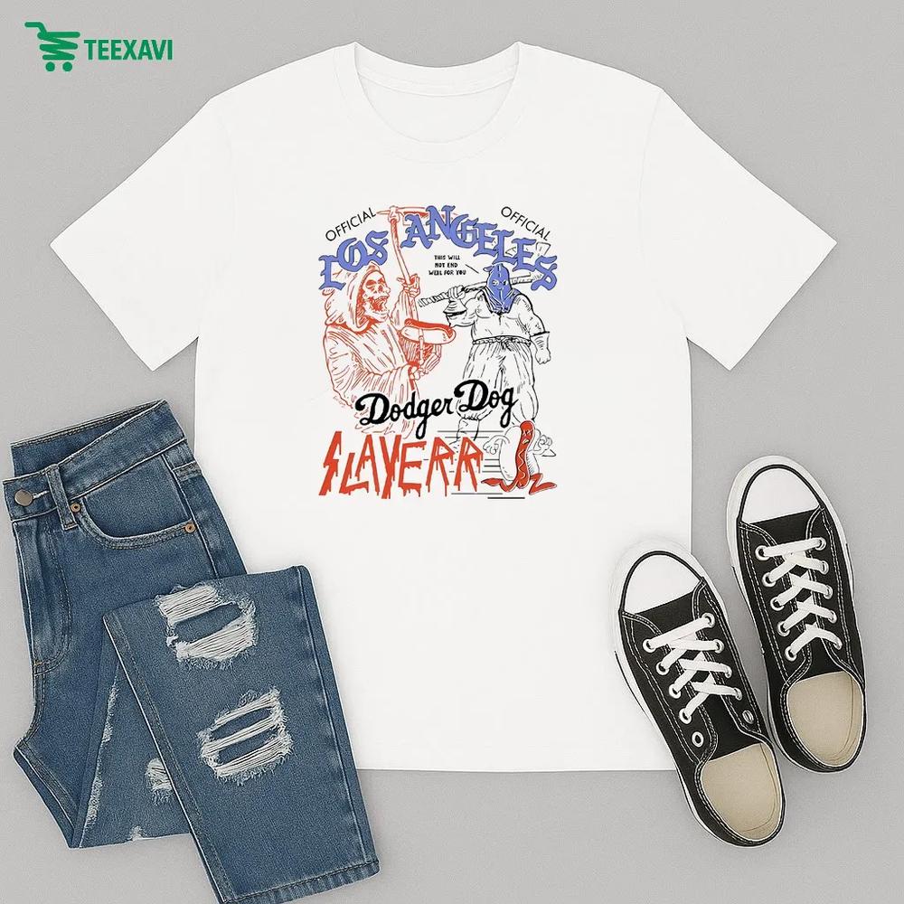 Los Angeles Dodgers Dog Slayers This Will Not End Well For You Hot Dog – T-shirt Los Angeles Dodgers Dog Slayers This Will Not End Well For You Hot Dog – T-shirt