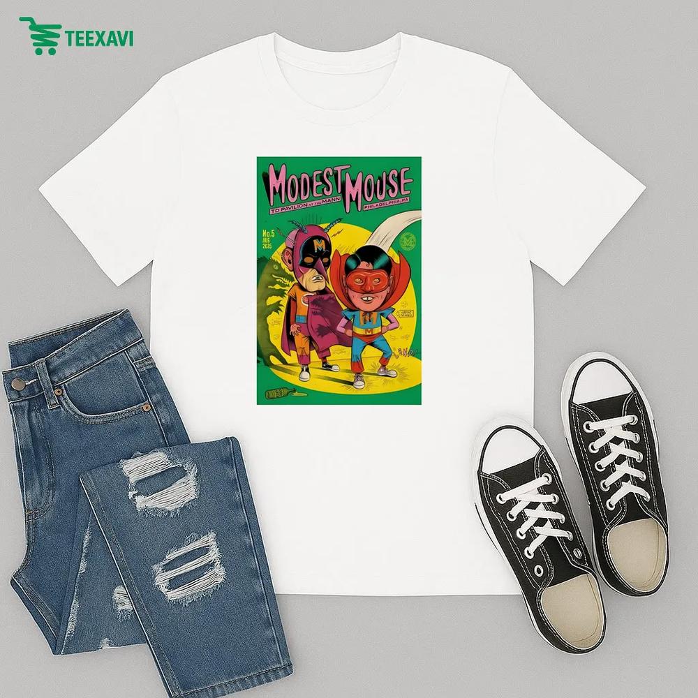 Modest Mouse Td Pavilion At The Mann August 5 2025 Philadelphia, Pa Tour – T-shirt Modest Mouse Td Pavilion At The Mann August 5 2025 Philadelphia, Pa Tour – T-shirt