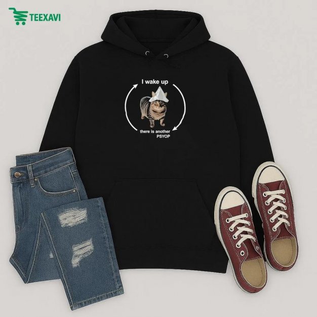 Official I Wake Up There Is Another Psyop Cat Hoodie