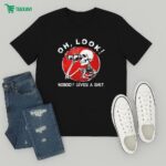 Oh Look Nobody Gives A Shit Sarcastic Skeleton Binoculars T-Shirt