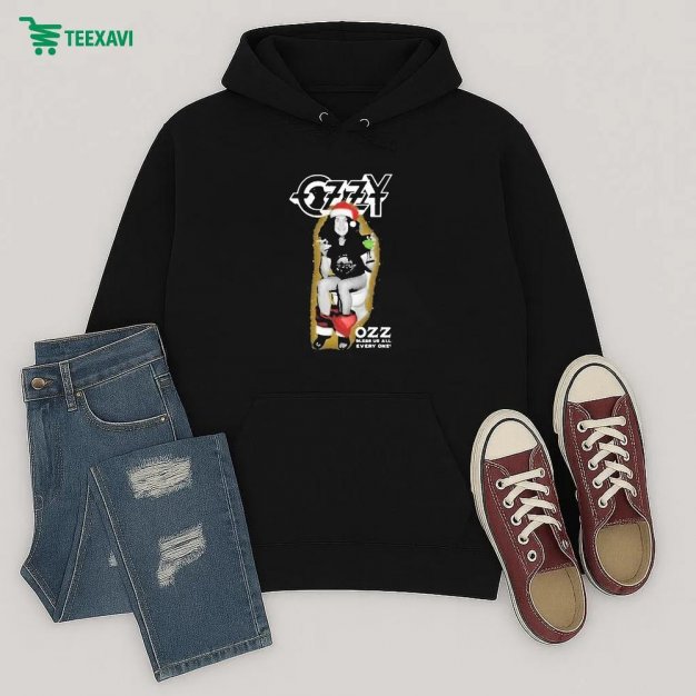 Ozzy Osbourne Ozz Bless Us All Every One Christmas Hoodie