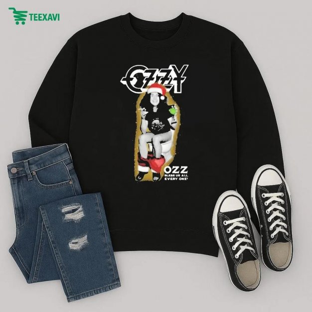 Ozzy Osbourne Ozz Bless Us All Every One Christmas Sweatshirt