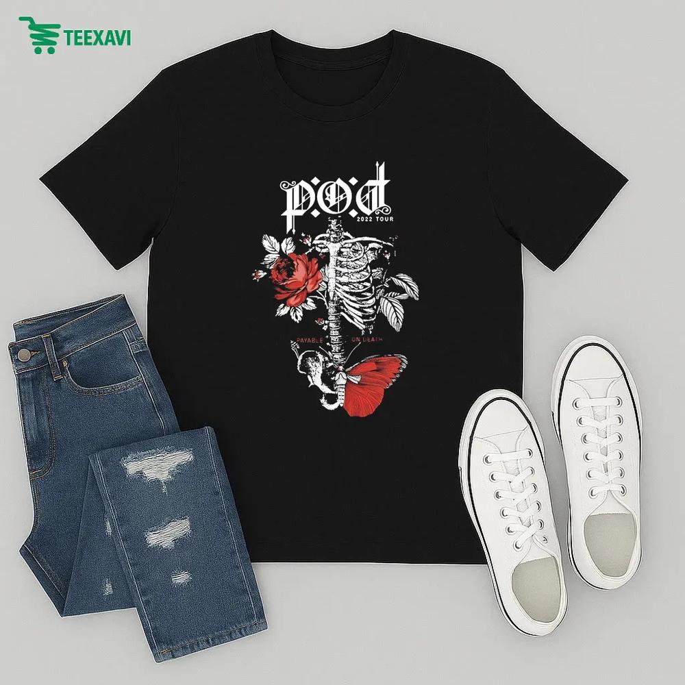 Payable On Death Pod Skeleton 2022 Tour – T-shirt Payable On Death Pod Skeleton 2022 Tour – T-shirt