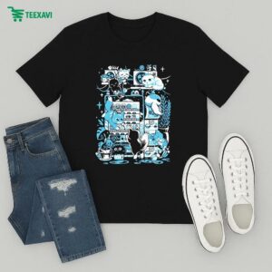 Pixel Eye Bat Cats Cozy Corner T-Shirt