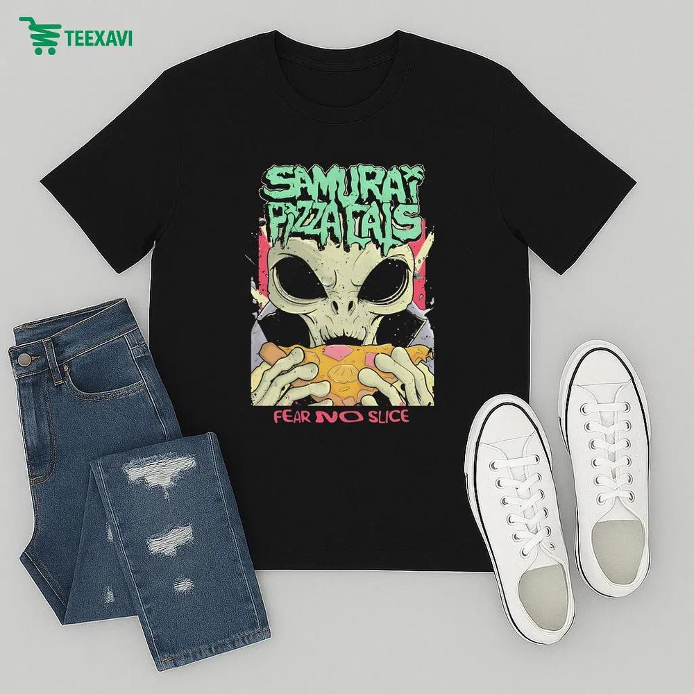 Samurai Pizza Cats Fear No Slice – T-shirt Samurai Pizza Cats Fear No Slice – T-shirt