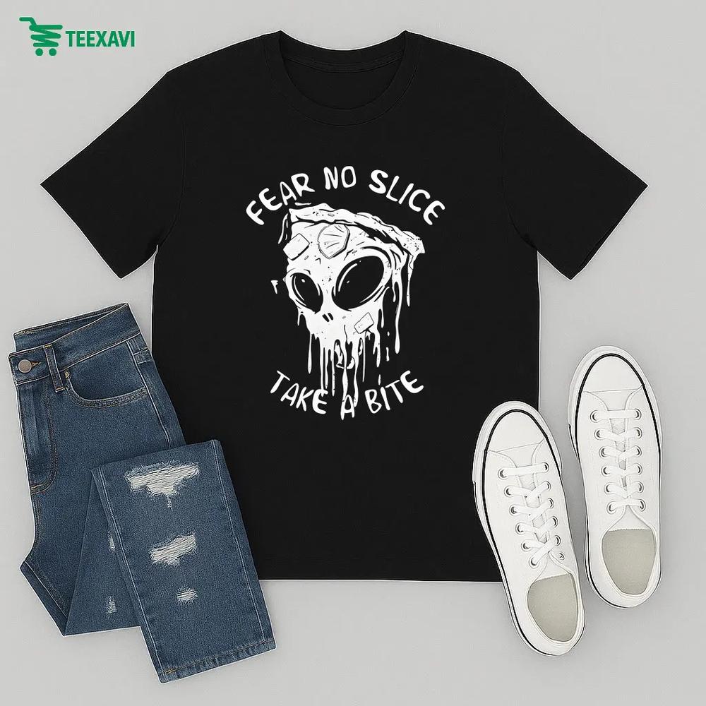 Samurai Pizza Cats Fear No Slice Take A Bite Alien Slice – T-shirt Samurai Pizza Cats Fear No Slice Take A Bite Alien Slice – T-shirt