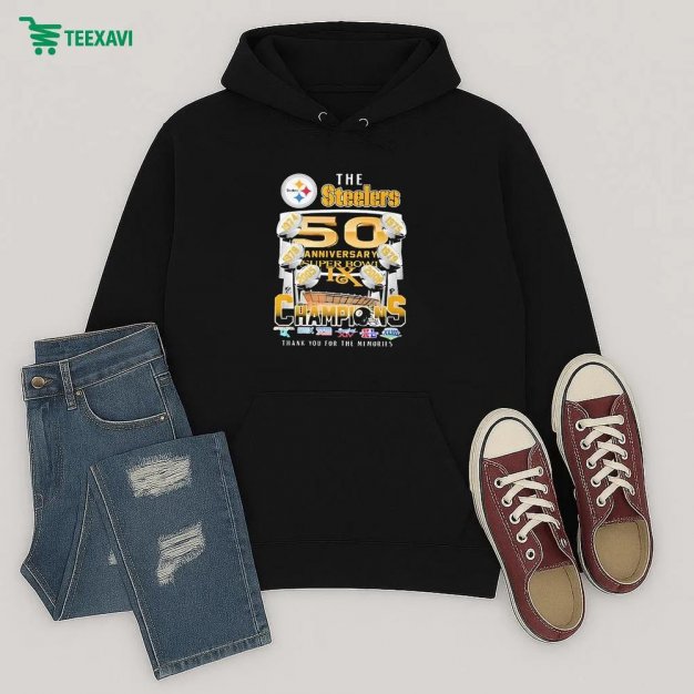 The Pittsburgh Steelers 50th Anniversary Super Bowl Champions Thank You For The Memories Hoodie